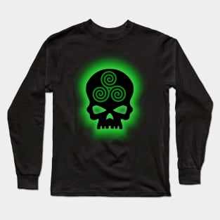 Green Celtic Skull Long Sleeve T-Shirt